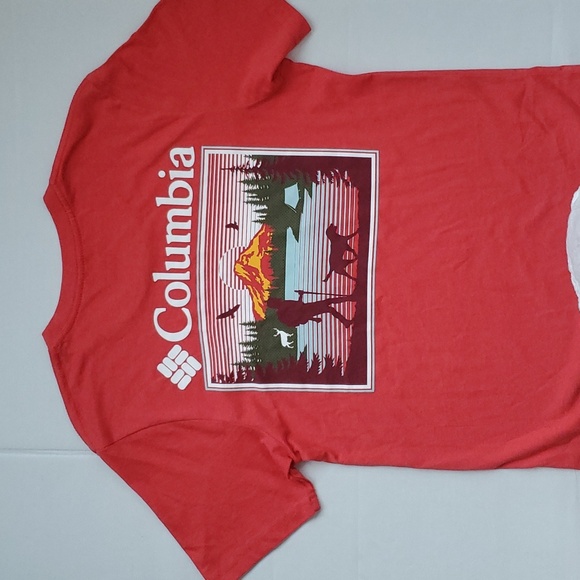 Columbia Men's Pullover/ T-shirt retro Graphic Outdoors Hiking/Pet Lover Size S - Picture 3 of 5